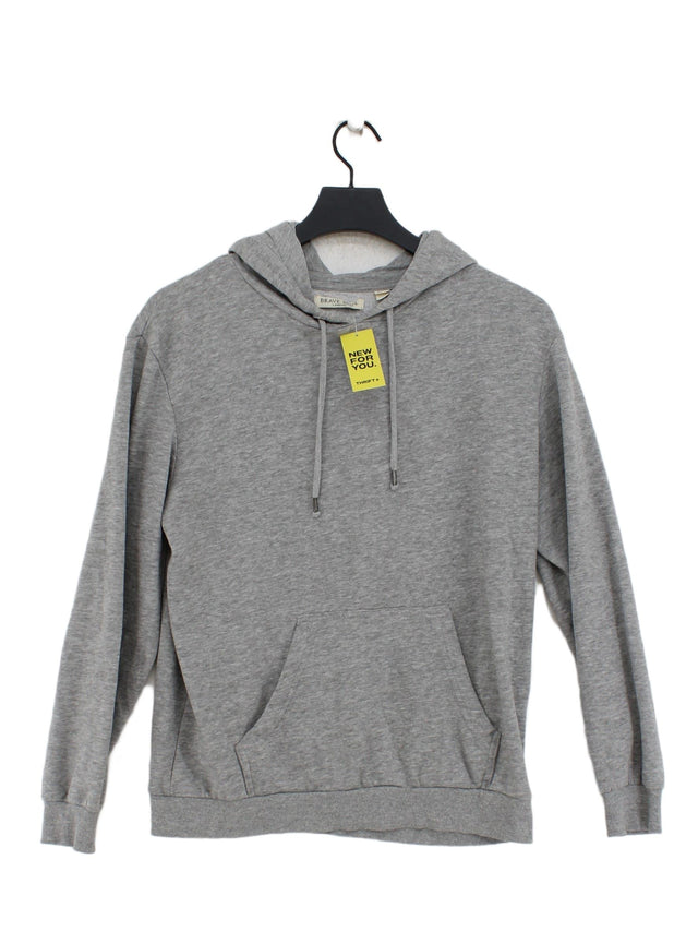 Brave Soul Women's Hoodie S Grey Cotton with Viscose
