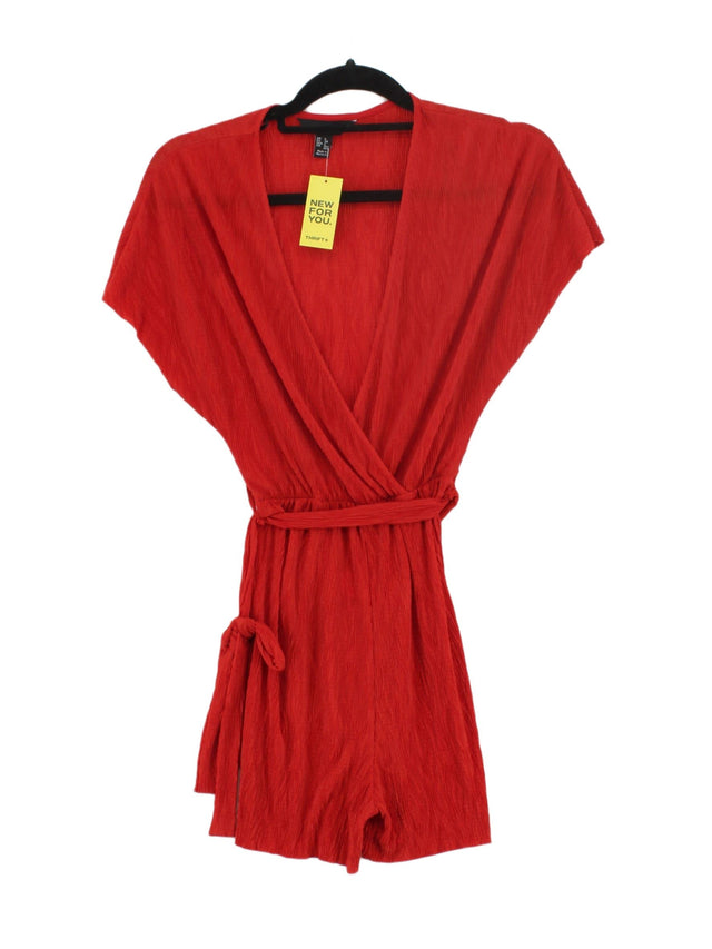 New Look Women's Playsuit UK 6 Red 100% Polyester