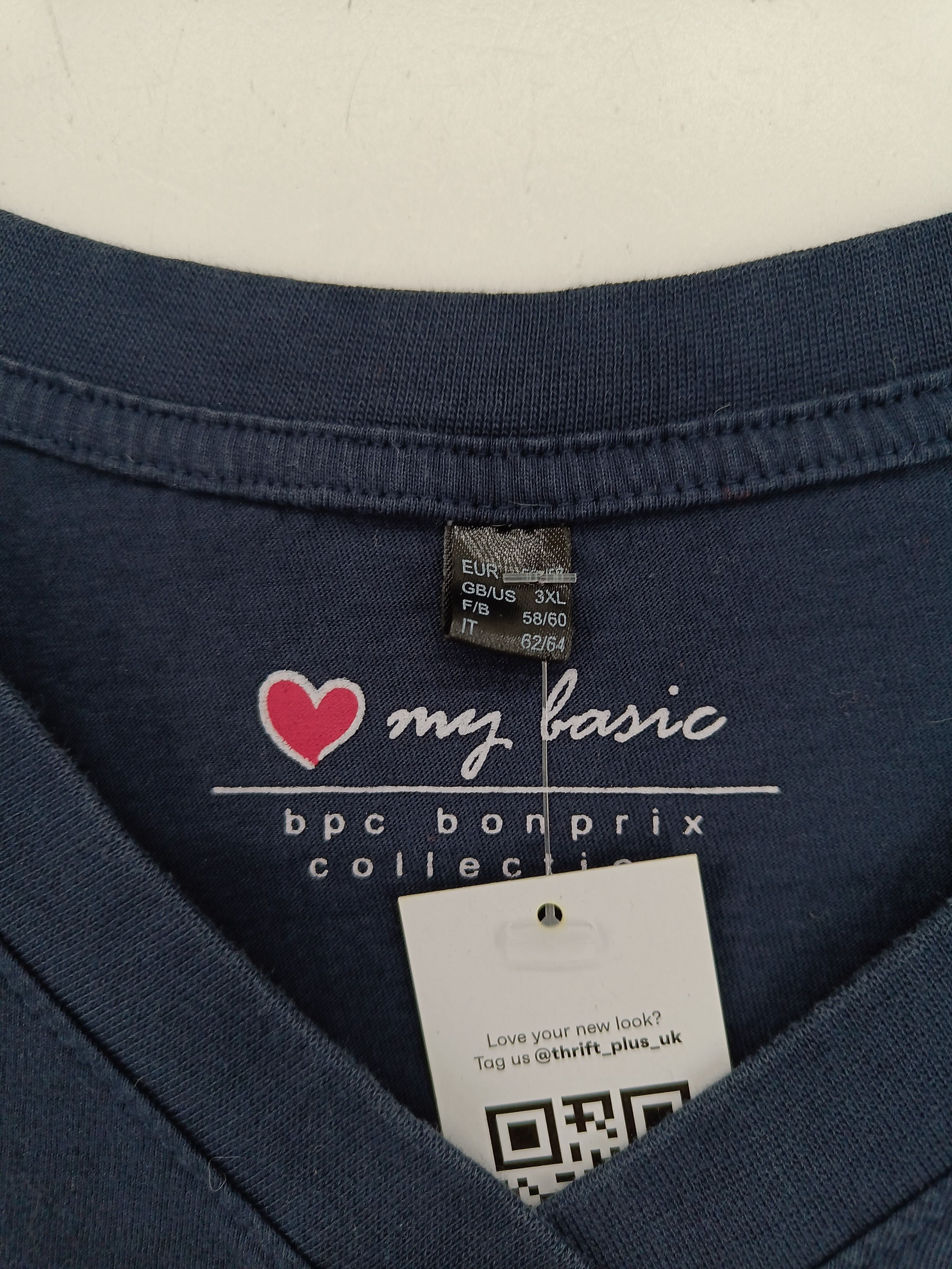 Bpc Bonprix Collection Women's T-Shirt Xxxl Blue 100% Cotton