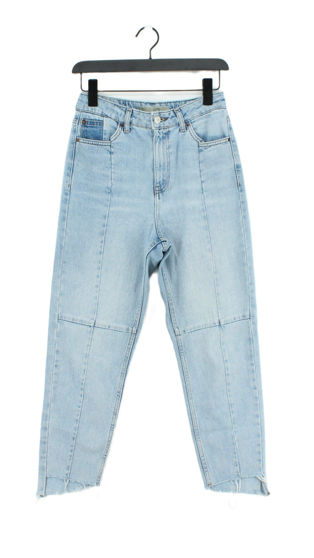 Topshop Women's Jeans W 26 in Blue Cotton with Polyester