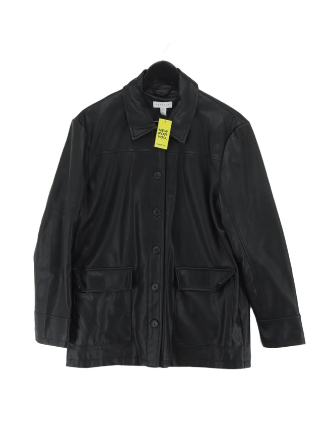 Topshop Men's Coat M Black Other with Polyester