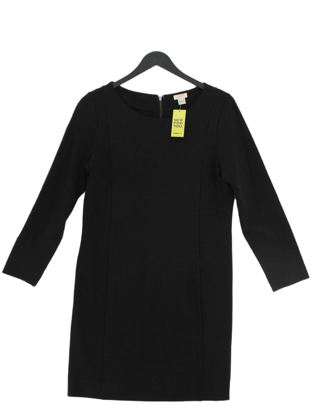 J. Crew Women's Midi Dress S Black 100% Cotton
