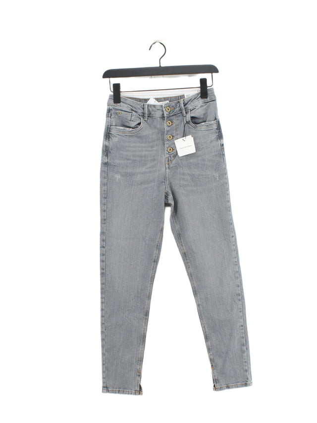 Zara Women's Jeans UK 10 Grey Cotton with Elastane