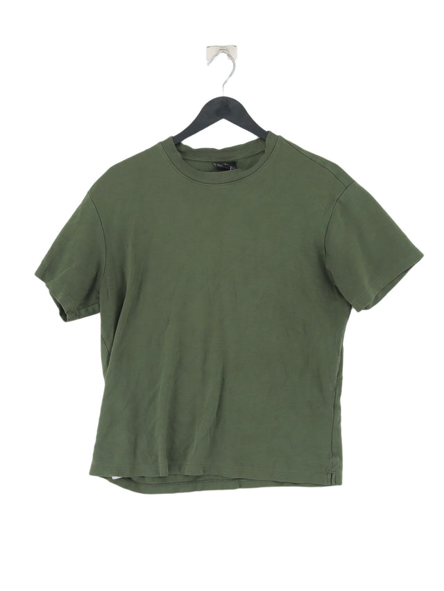 MNG Men's T-Shirt S Green Cotton with Polyester