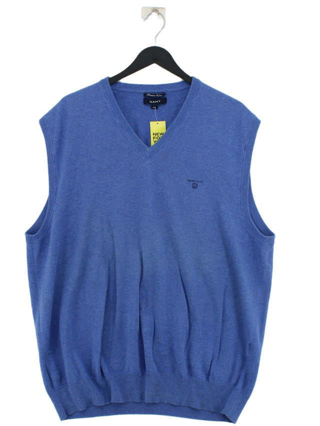 Gant Men's Jumper XXL Blue 100% Cotton