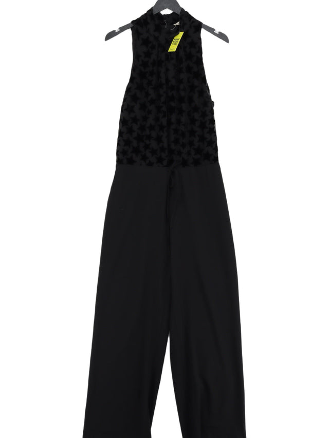 Hush Women's Jumpsuit UK 12 Black Viscose with Elastane, Polyamide, Polyester
