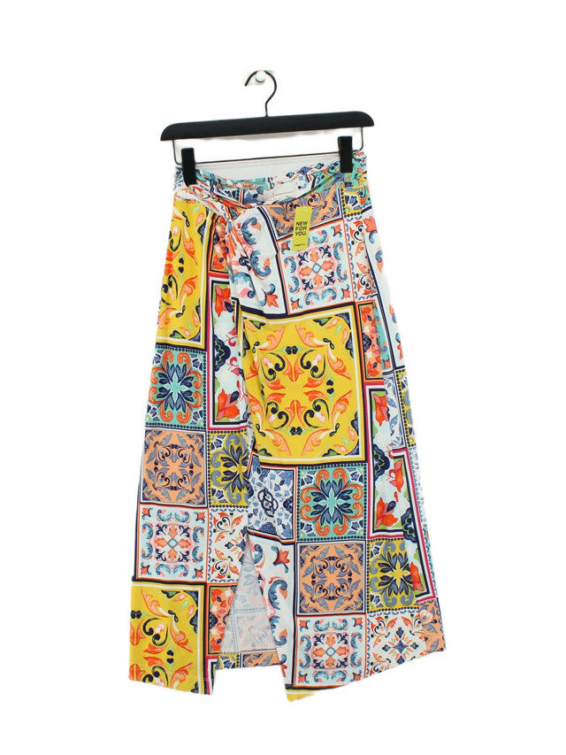 Anthropologie Women's Midi Skirt S Multi Viscose with Elastane