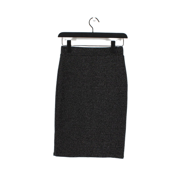 Rare London Women's Midi Skirt UK 10 Black Polyester with Elastane, Other