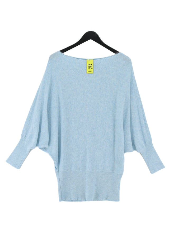 Phase Eight Women's Jumper M Blue Cashmere with Polyamide, Viscose