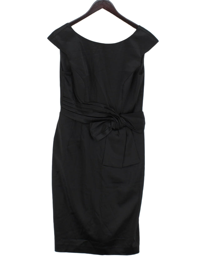 Oasis Women's Midi Dress UK 14 Black Polyamide with Elastane, Polyester