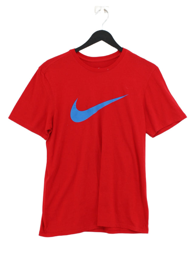 Nike Men's T-Shirt M Red 100% Cotton