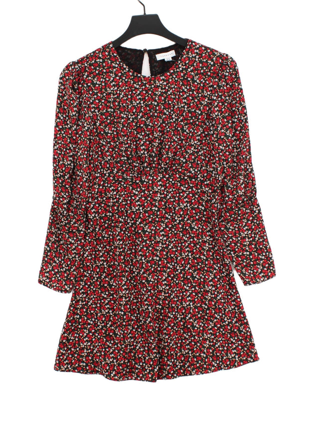 Topshop Women's Midi Dress UK 10 Red 100% Polyester