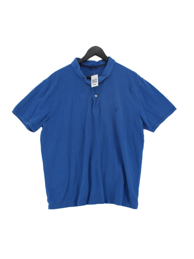 Gant Men's Polo XXXL Blue 100% Cotton