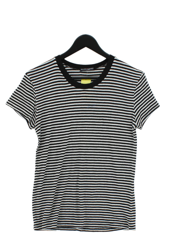 Brandy Melville Women's T-Shirt Black Cotton with Elastane, Viscose