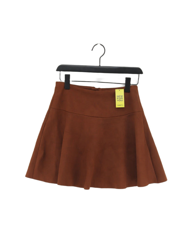 Reserved Women's Mini Skirt UK 8 Brown 100% Polyester