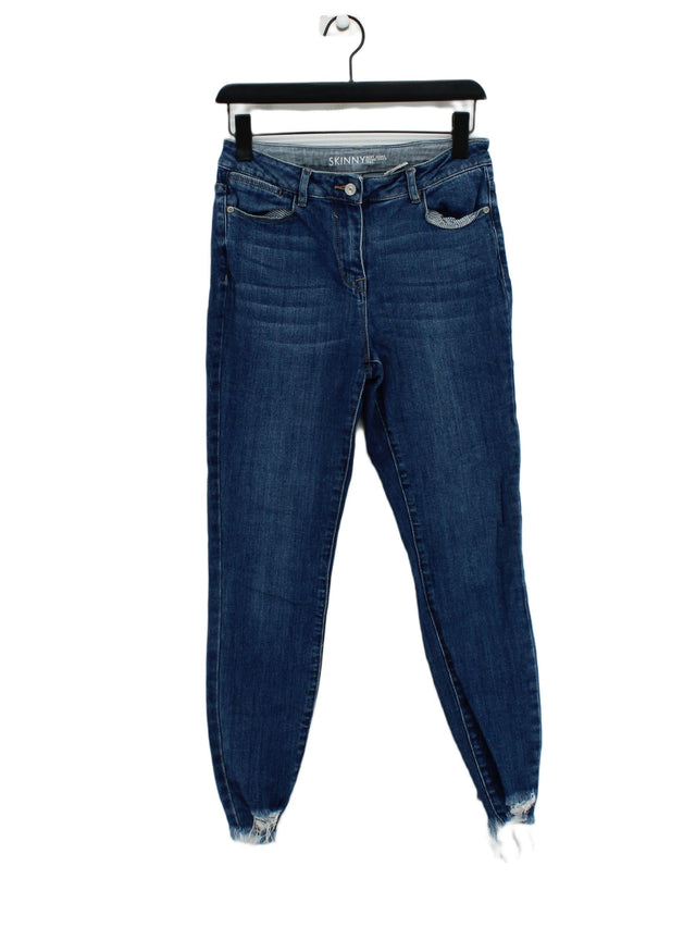 Next Women's Jeans UK 10 Blue Cotton with Elastane