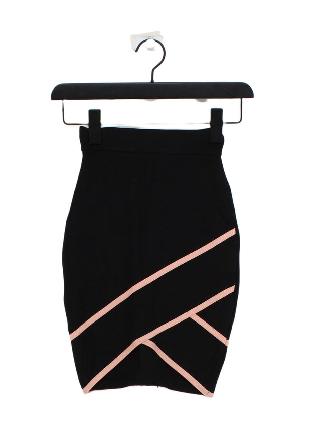 Celeb Boutique Women's Midi Skirt XS Black Rayon with Elastane, Nylon, Spandex