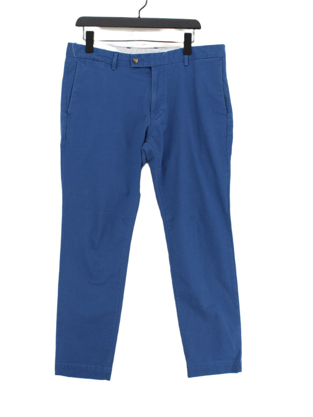 Ralph Lauren Men's Trousers W 34 in; L 30 in Blue Cotton with Elastane
