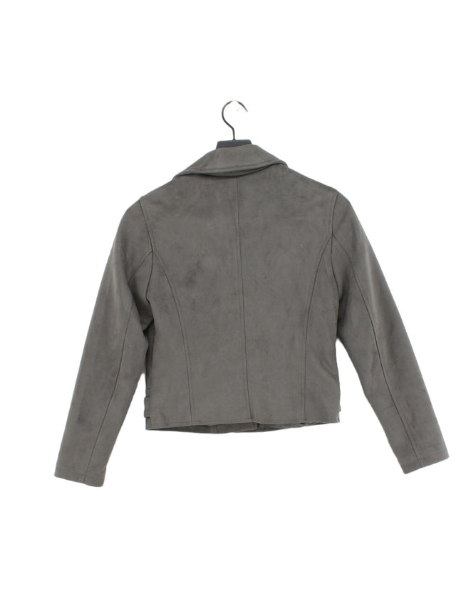 New Look Women's Jacket UK 8 Grey Polyester with Elastane