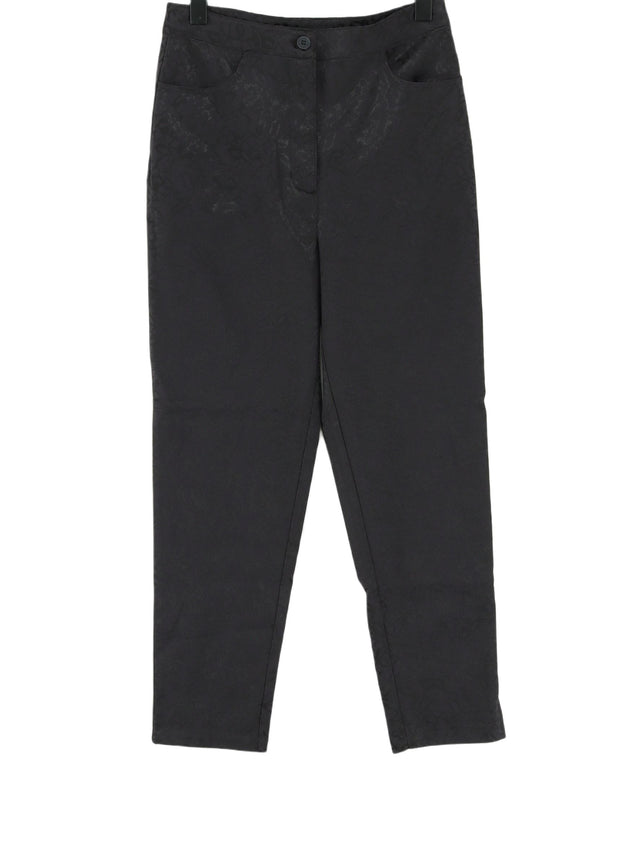 Monki Women's Suit Trousers UK 10 Black Cotton with Elastane, Polyester