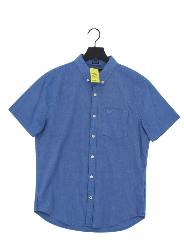 Hollister Men's Shirt S Blue Cotton with Elastane
