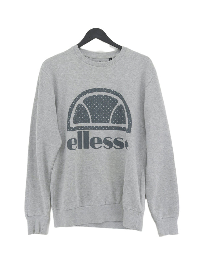 Ellesse Men's Jumper M Grey Cotton with Polyester