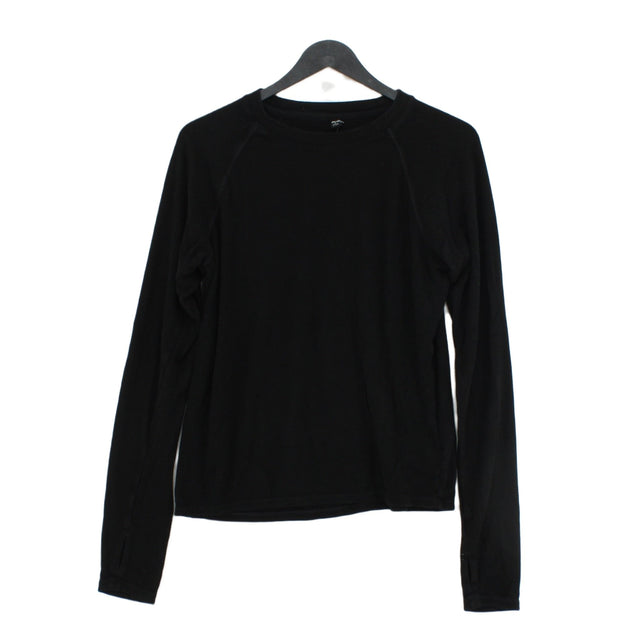 Uniqlo Women's Top M Black Acrylic with Elastane, Viscose