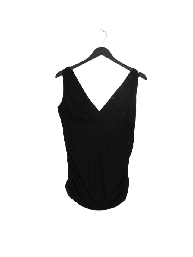 Diane Von Furstenberg Women's T-Shirt S Black 100% Lyocell Modal