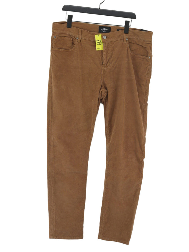For All Mankind Men's Suit Trousers W 38 in Brown 100% Cotton