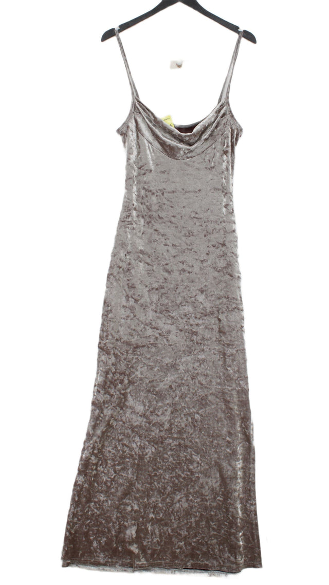 BIBA Women's Maxi Dress M Silver Polyester with Elastane