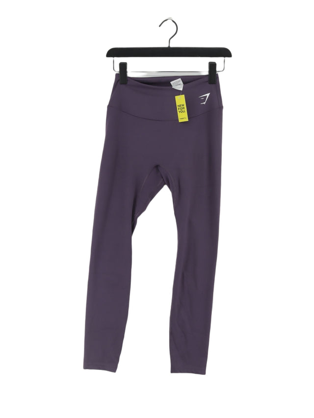 Gymshark Women's Leggings M Purple Polyester with Elastane