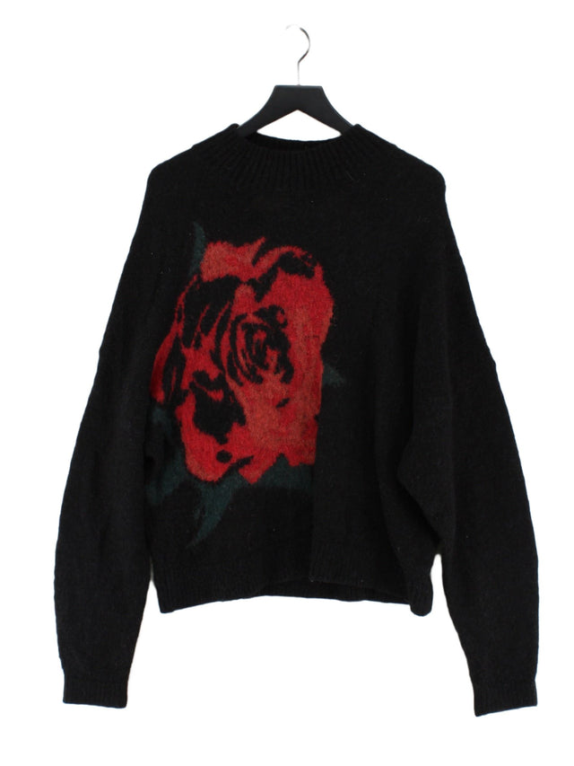 & Other Stories Women's Jumper L Black Polyamide with Wool