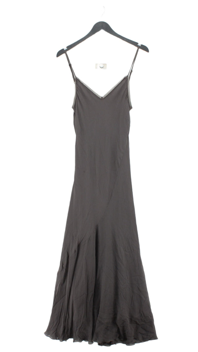 Jigsaw Women's Maxi Dress UK 12 Grey 100% Silk