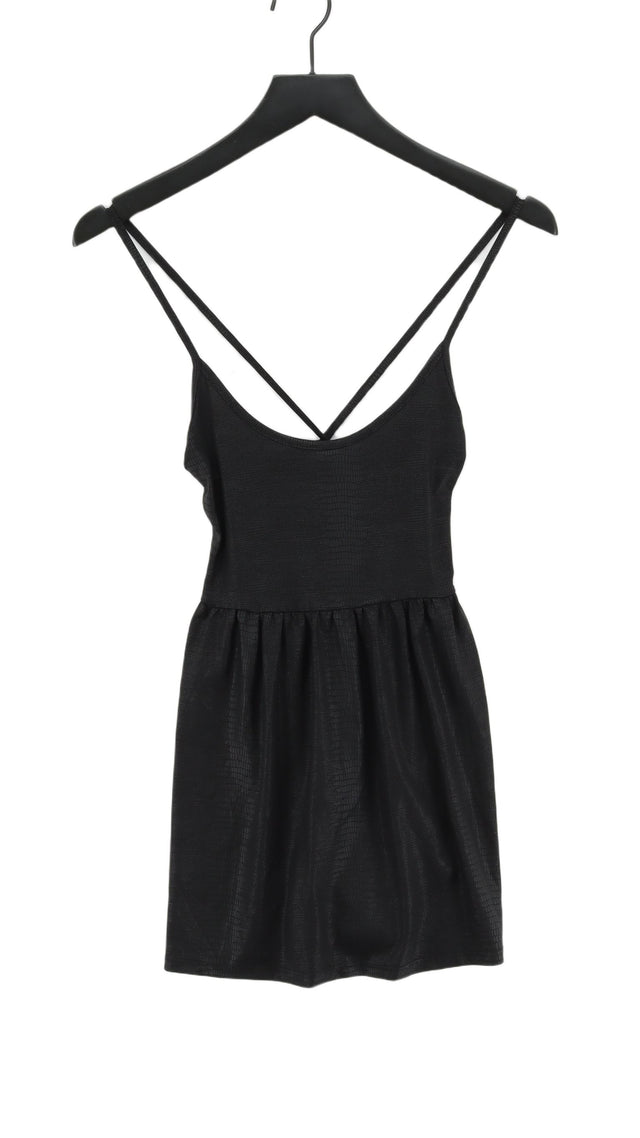 Silence + Noise Women's Mini Dress S Black Polyester with Spandex