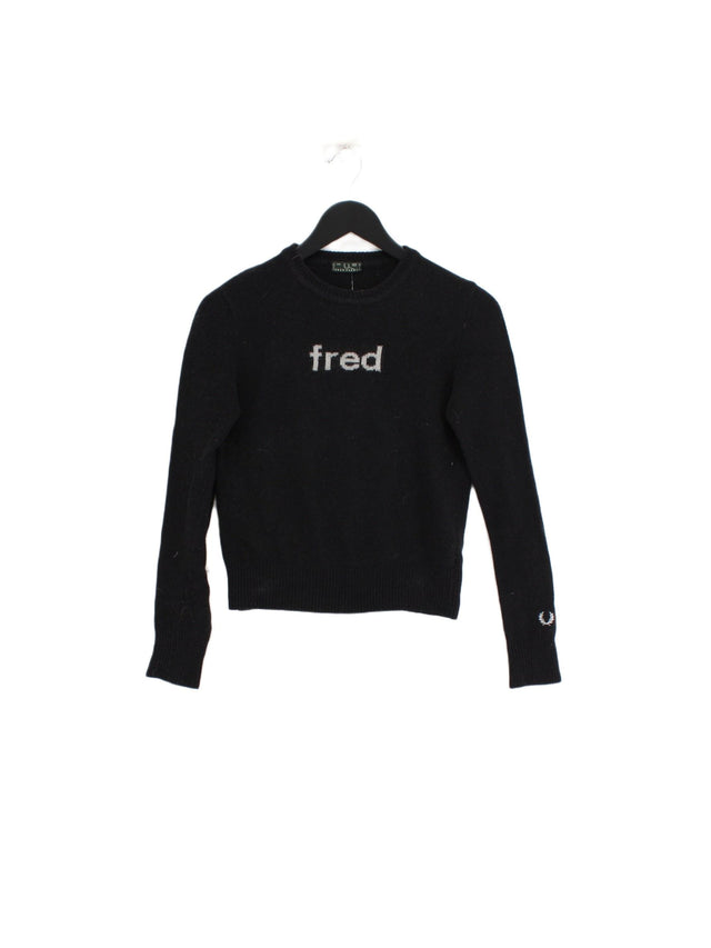 Fred Perry Women's Jumper XS Black Wool with Nylon