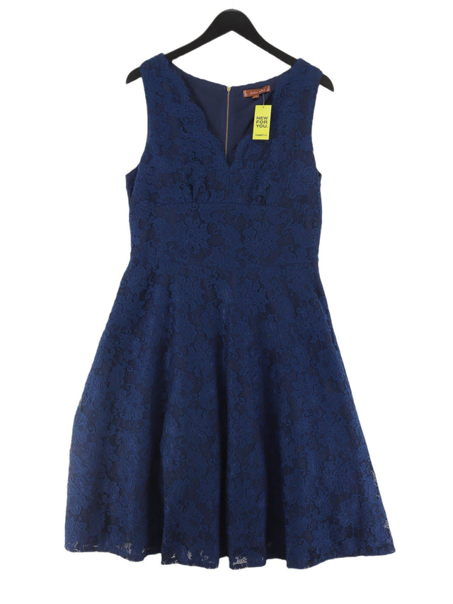 Jolie Moi Women's Midi Dress UK 16 Blue Polyamide with Elastane, Polyester