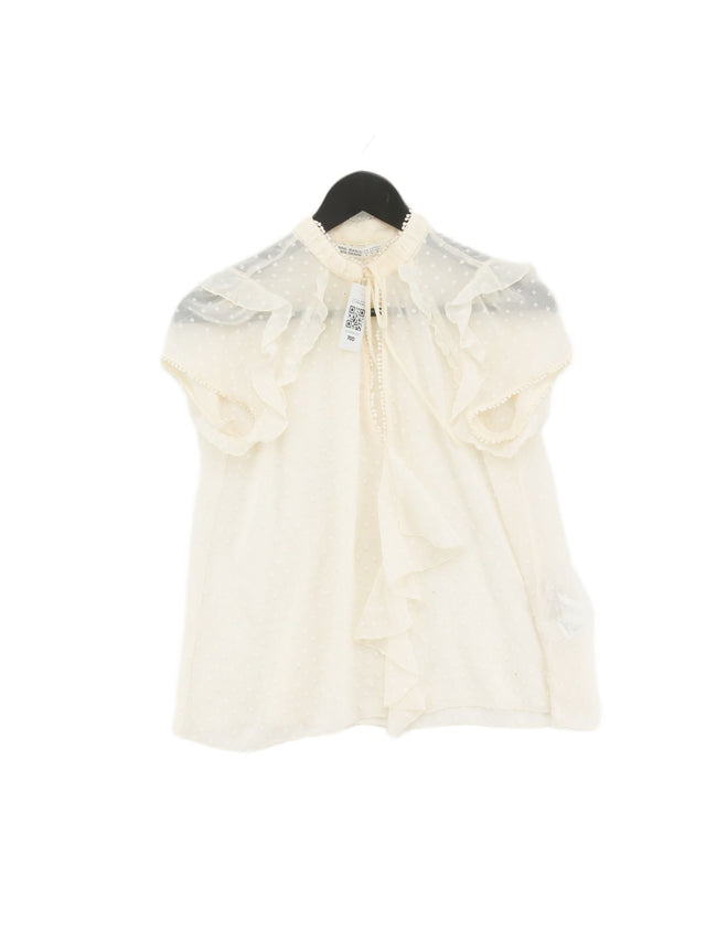 Zara Basic Women's Top S White 100% Polyester