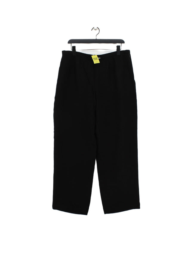 Windsmoor Women's Suit Trousers UK 16 Black Viscose with Nylon