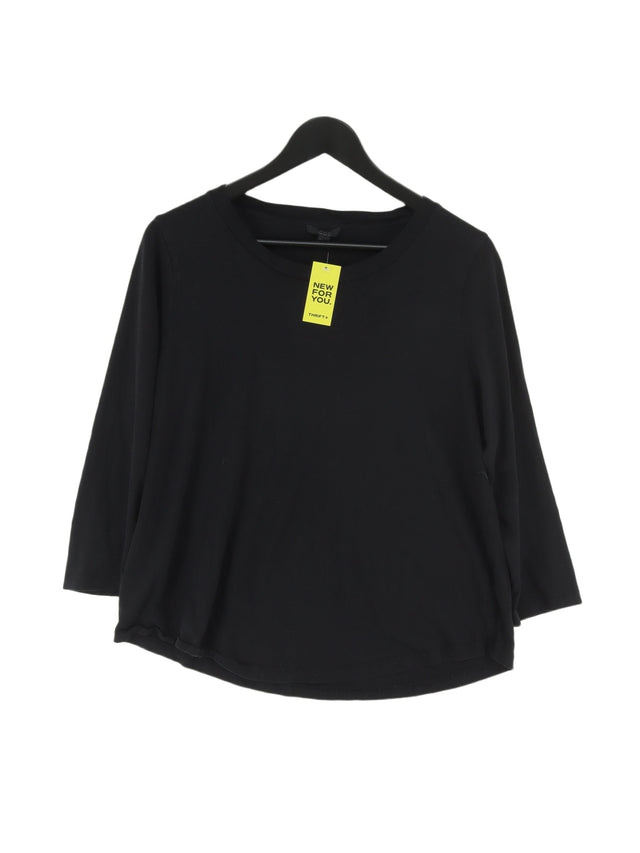 COS Women's T-Shirt L Black Cotton with Other