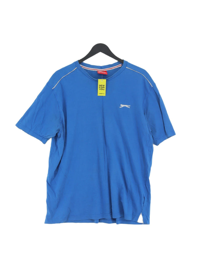 Slazenger Men's T-Shirt XL Blue 100% Cotton