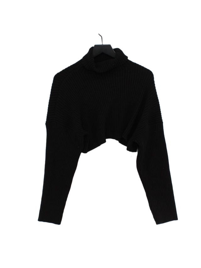 Zara Women's Jumper M Black Polyester with Elastane