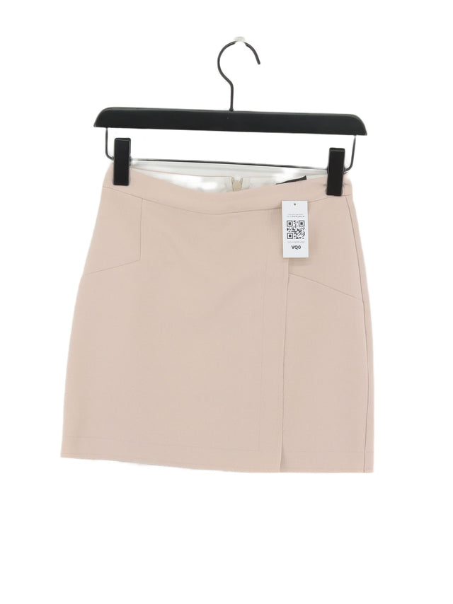Topshop Women's Mini Skirt UK 6 Cream Polyester with Elastane