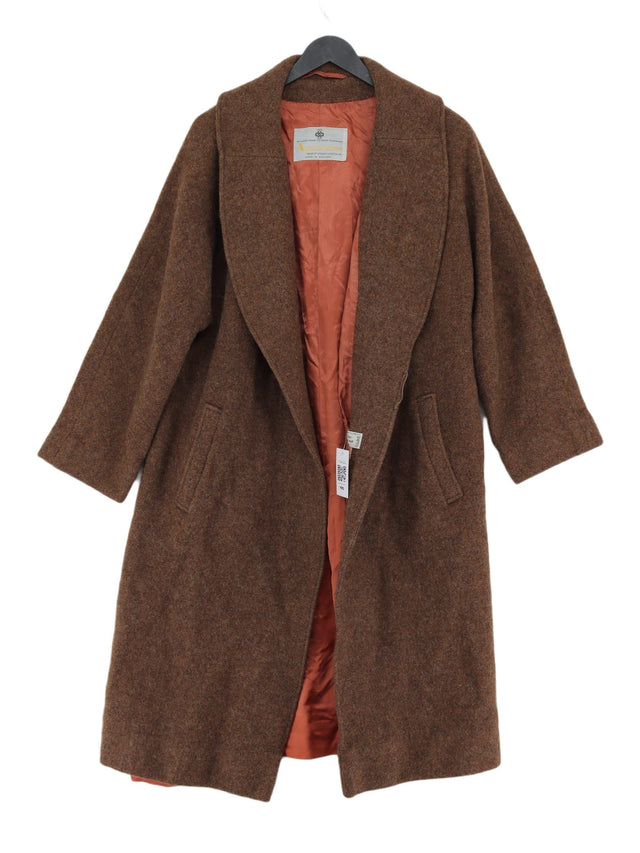 Aquascutum Women's Coat L Brown Wool with Other