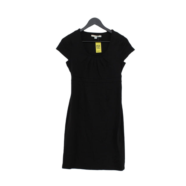 Boden Women's Midi Dress UK 8 Black Cotton with Elastane, Polyamide