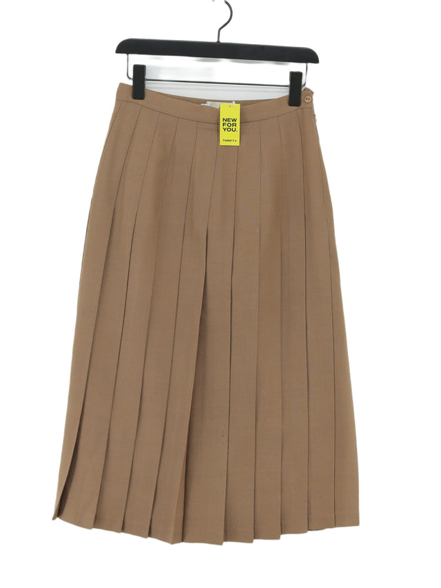 Pringle Women's Midi Skirt UK 10 Brown 100% Wool