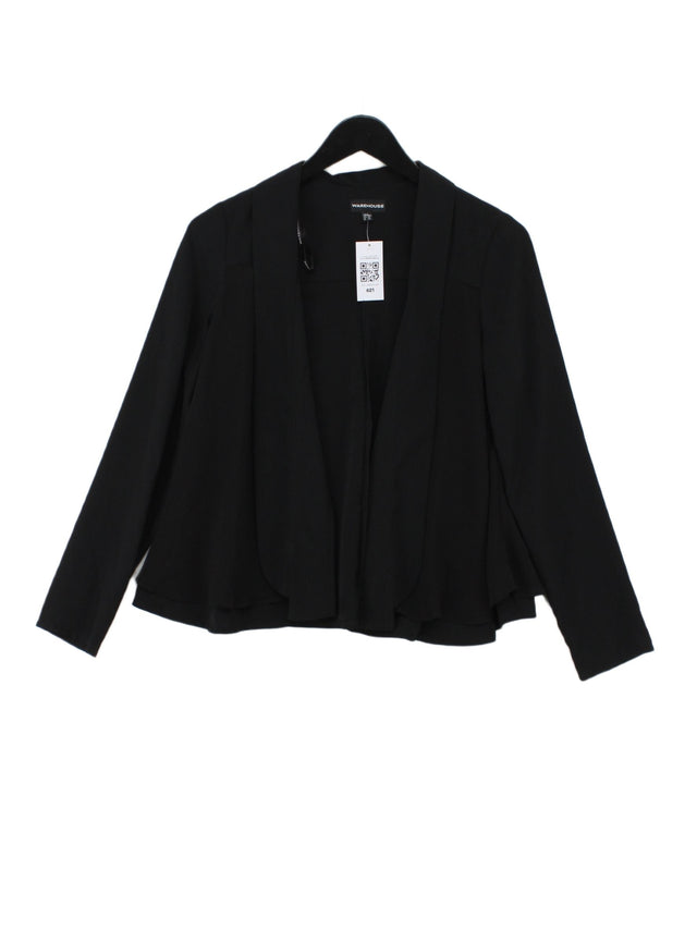 Warehouse Women's Cardigan UK 6 Black 100% Polyester