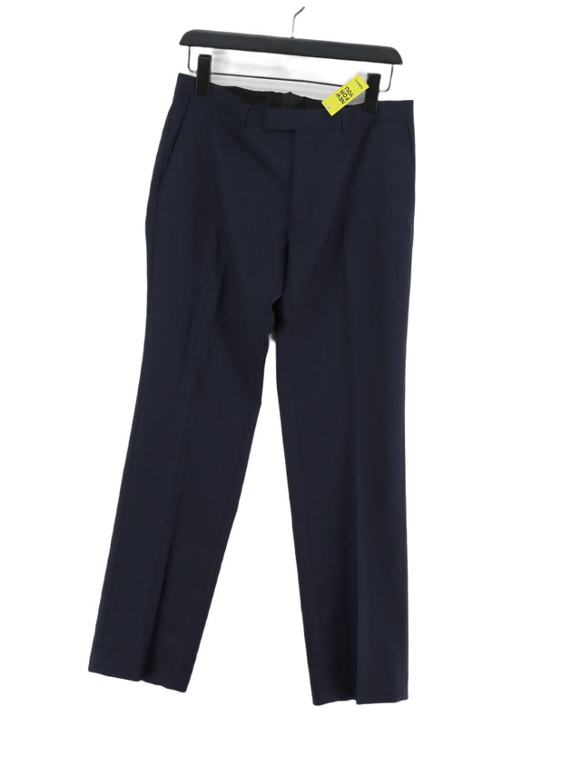 Kenneth Cole Men's Suit Trousers W 32 in Blue 100% Wool