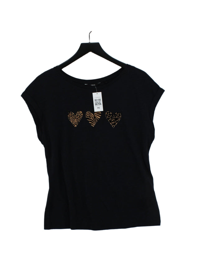 Next Women's T-Shirt UK 12 Black 100% Cotton