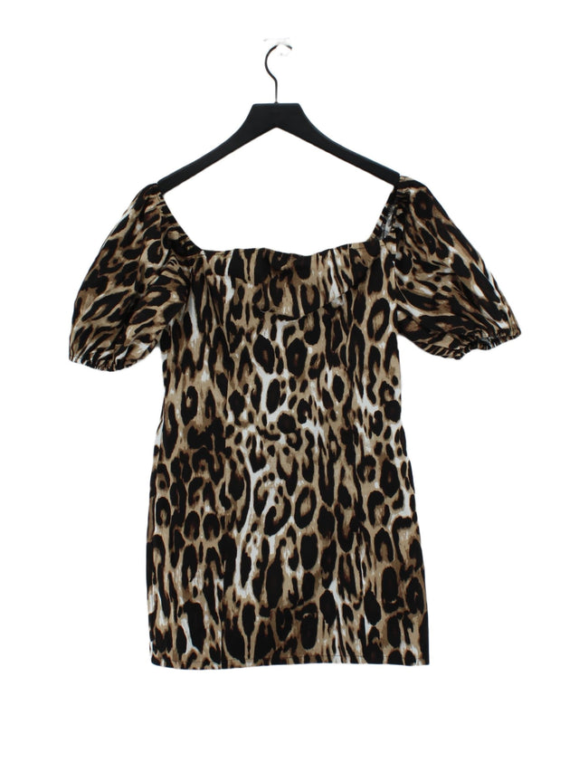 Glamorous Women's Midi Dress UK 12 Brown 100% Polyester