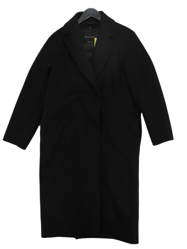 Massimo Dutti Women's Jacket S Black Polyamide with Polyester
